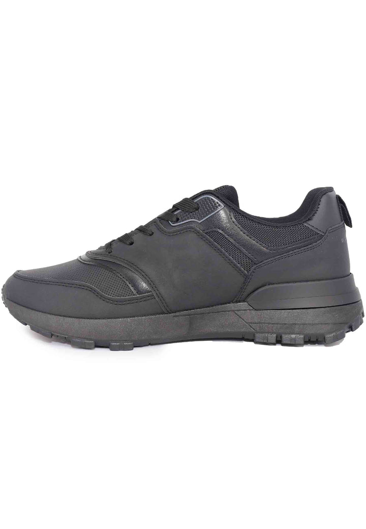 Spatarella Sneakers uomo in eco pelle nero Enormi sconti