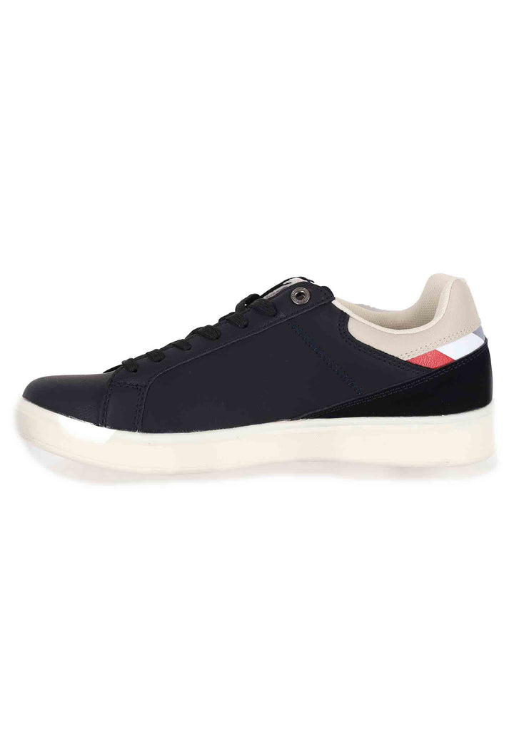 Spatarella Sneakers uomo in eco pelle nero 50% di sconto con spedizione gratuita
