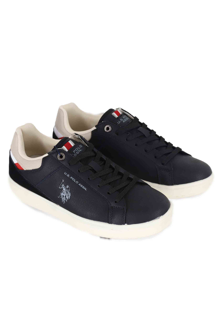 Spatarella Sneakers uomo in eco pelle nero 50% di sconto con spedizione gratuita