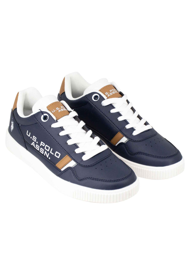 Spatarella Sneakers uomo in eco pelle e tessuto blu Trasporto libero internazionale