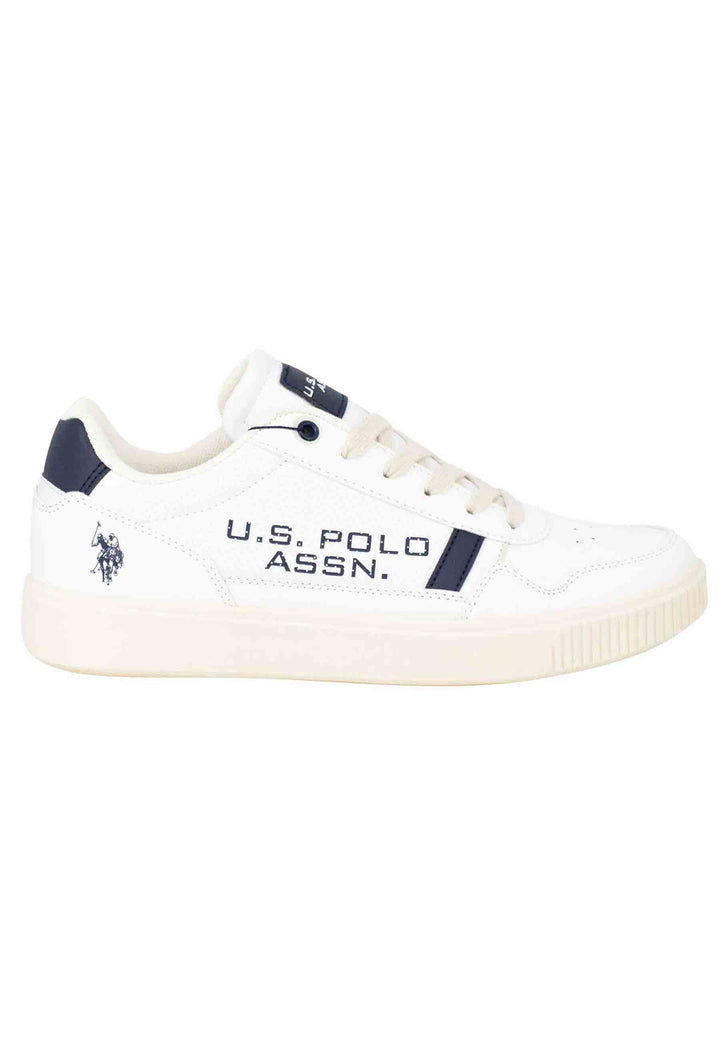 Spatarella Sneakers uomo in eco pelle e tessuto bianco