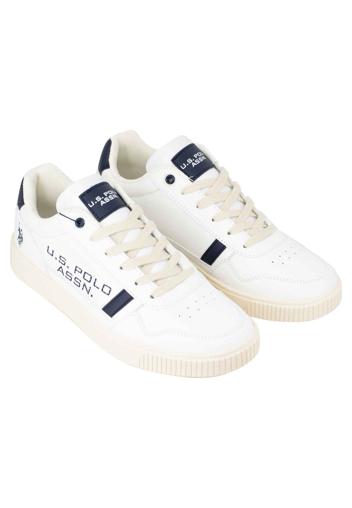 Spatarella Sneakers uomo in eco pelle e tessuto bianco Officina