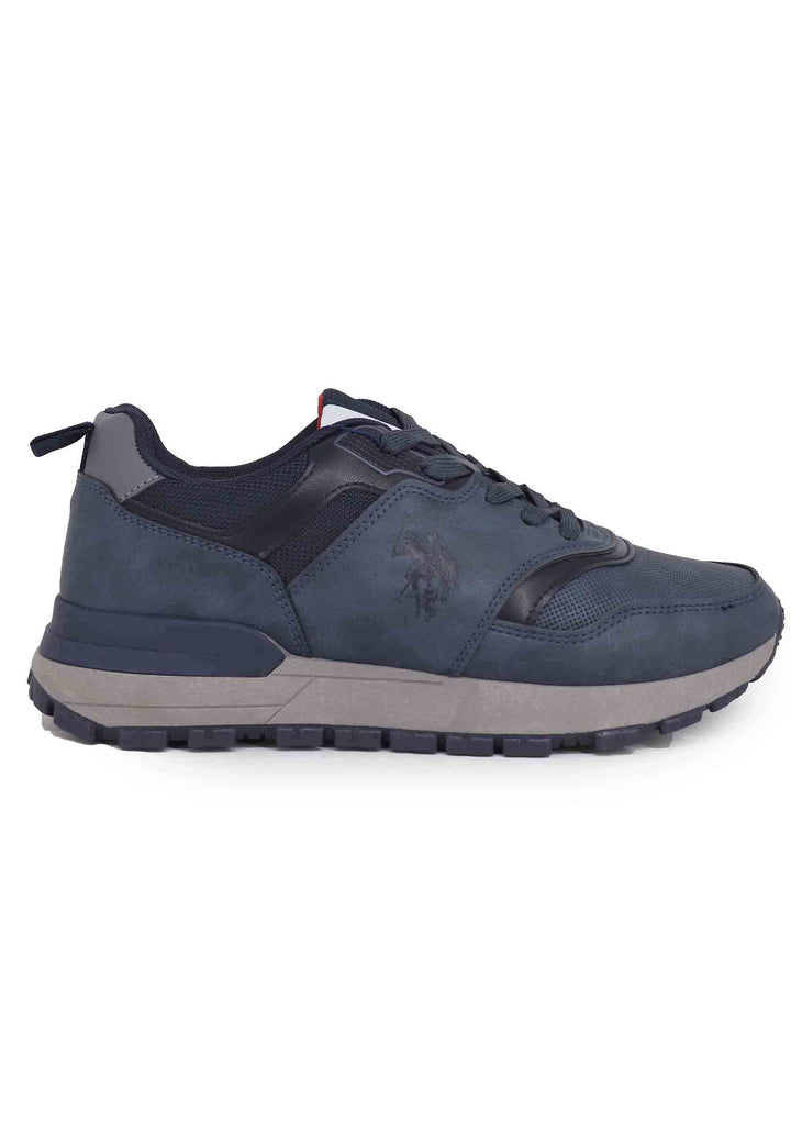 Spatarella Sneakers uomo in eco pelle blu Limitato a 3 giorni