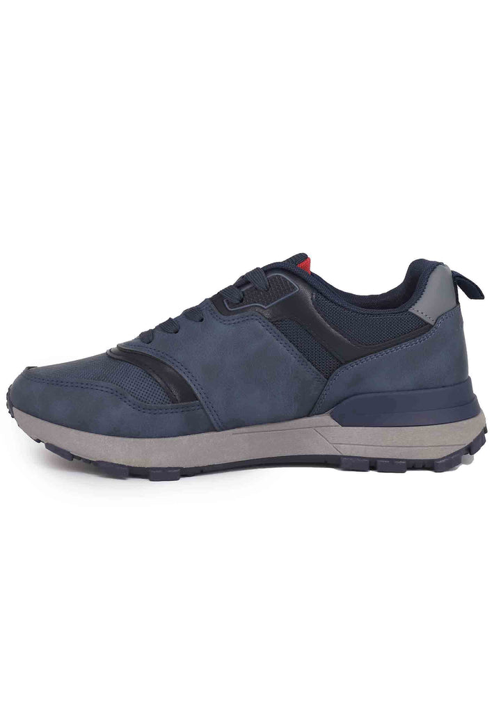 Spatarella Sneakers uomo in eco pelle blu Limitato a 3 giorni