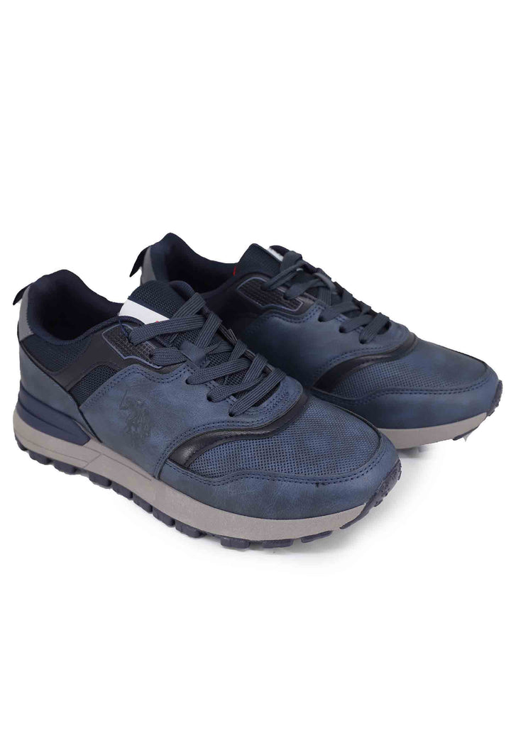 Spatarella Sneakers uomo in eco pelle blu Limitato a 3 giorni