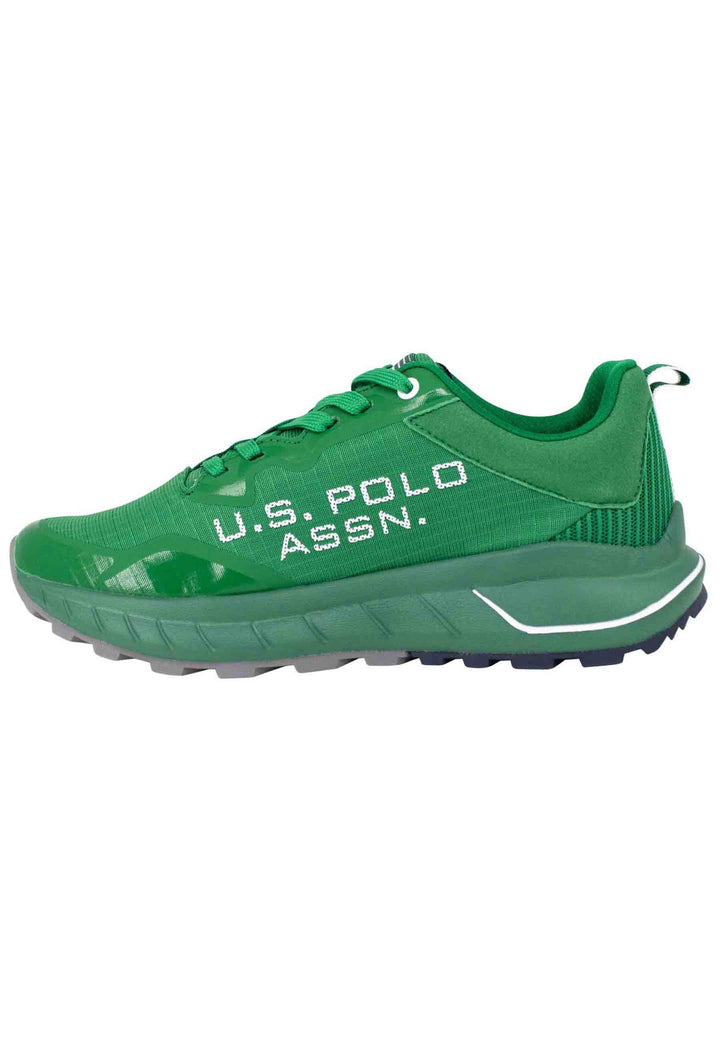 Spatarella Sneakers uomo in camoscio e tessuto verde Esporta salva