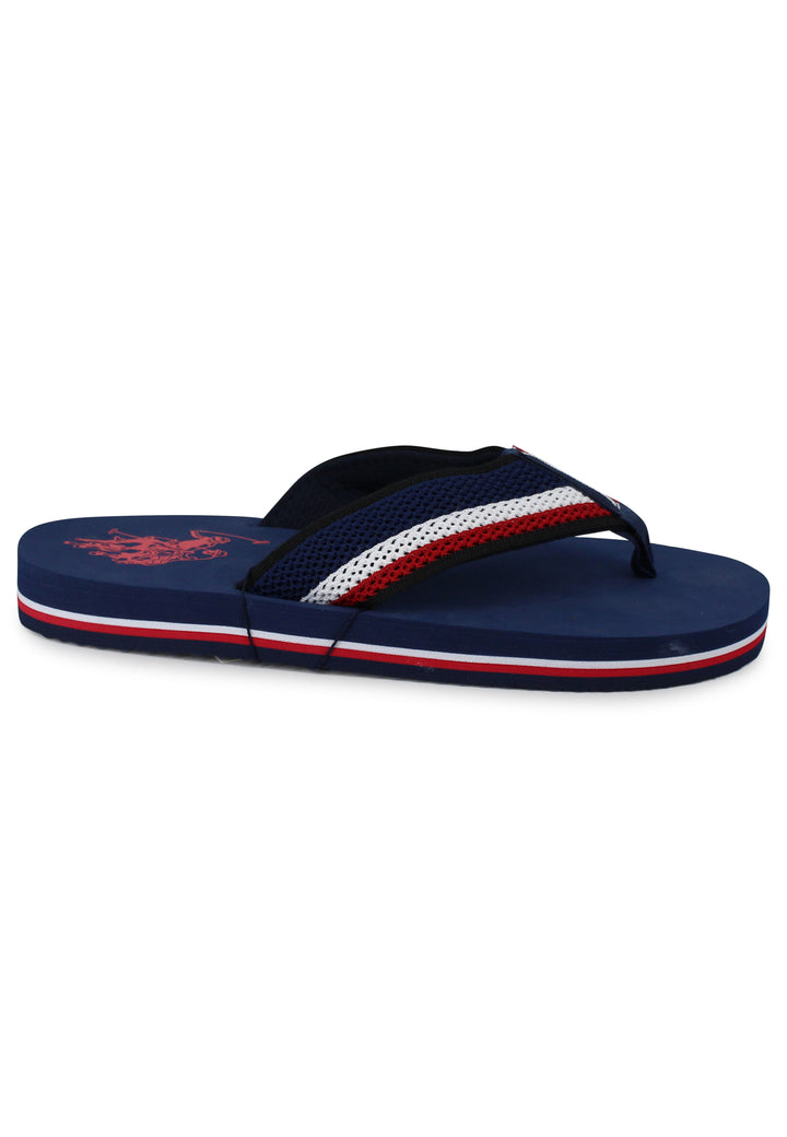 Spatarella Infradito uomo in tessuto blu con suola in gomma leggera In vendita