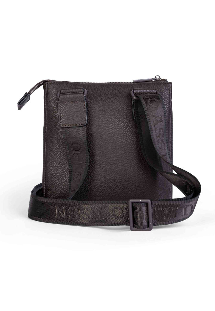 Spatarella Borsello a tracolla uomo in eco pelle testa di moro Seattle 50% di sconto per tempo limitato