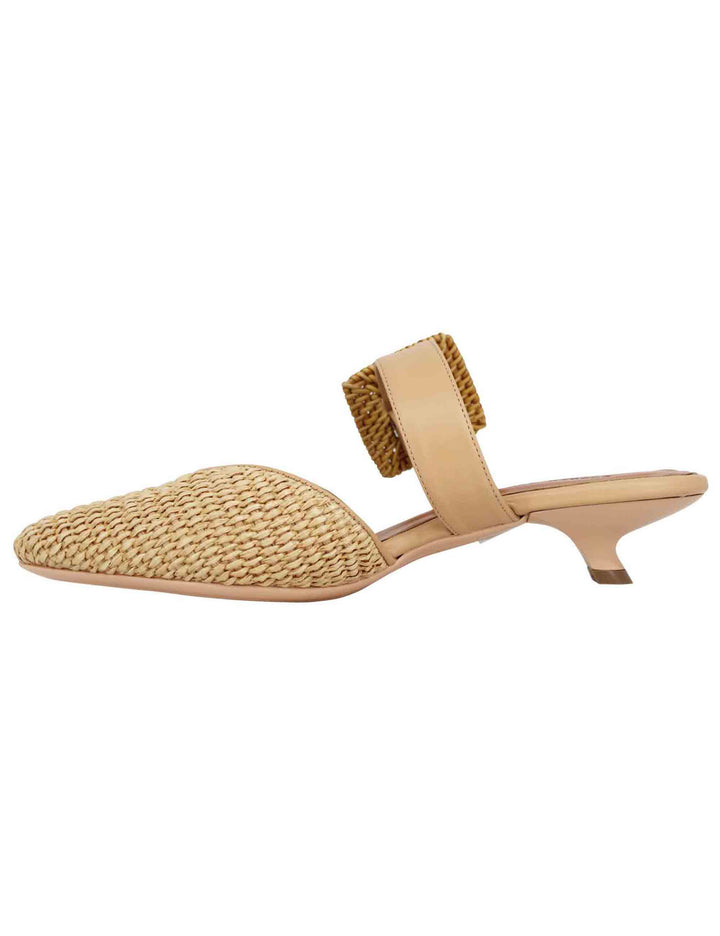 Spatarella Sandali donna in rafia naturale con cinturino e fibbia Presa