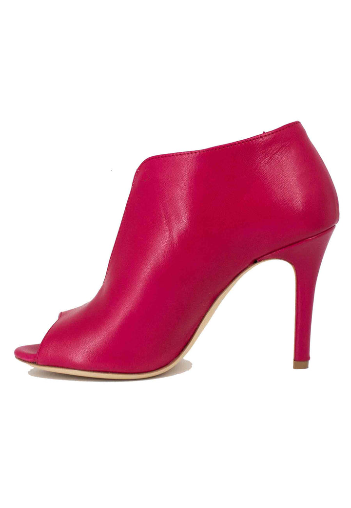 Spatarella Sandali donna in pelle rossa con cinturino e tacco alto Saldi