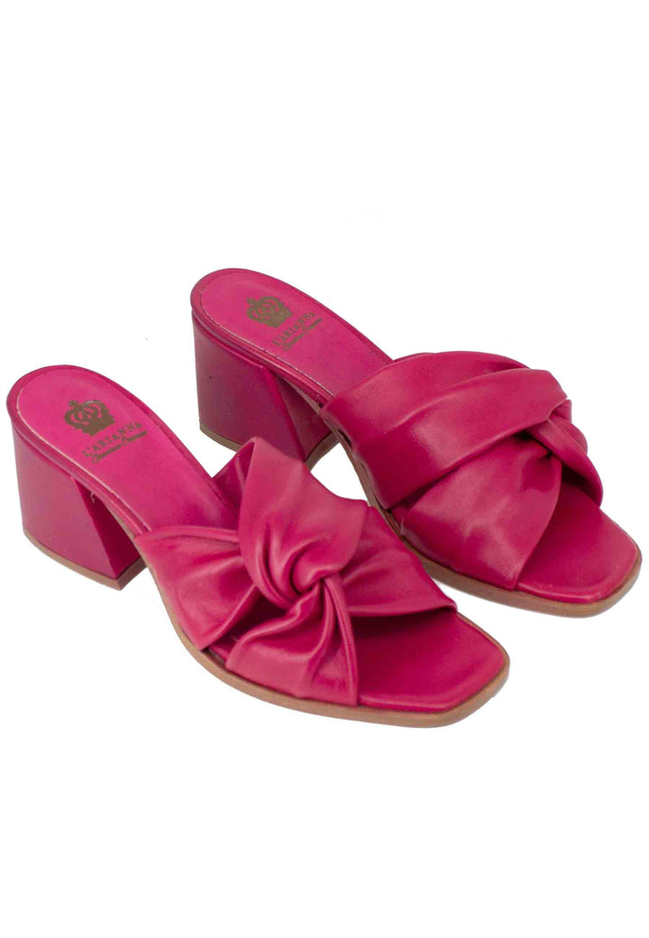 Spatarella Sandali donna in pelle rossa con incrocio senza cinturino Hotsell