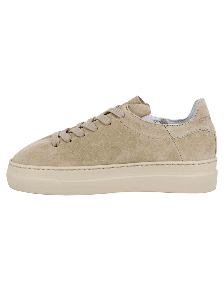 Spatarella Sneakers donna in camoscio taupe Vendita calda