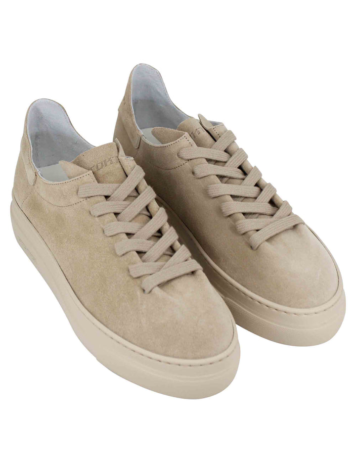 Spatarella Sneakers donna in camoscio taupe Vendita calda