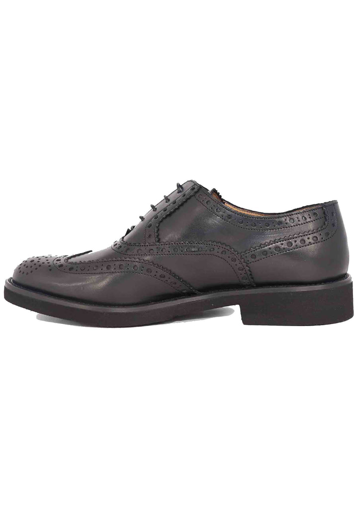 Spatarella Stringate uomo in pelle nera con impunture all'inglese e suola in gomma ultra leggera Comprane uno, ottenene uno gratis