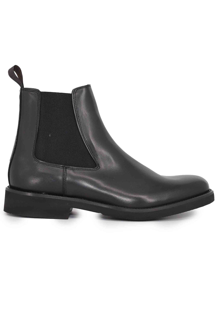 Spatarella Stivaletti chelsea boot uomo in pelle nera con suola ultra leggera