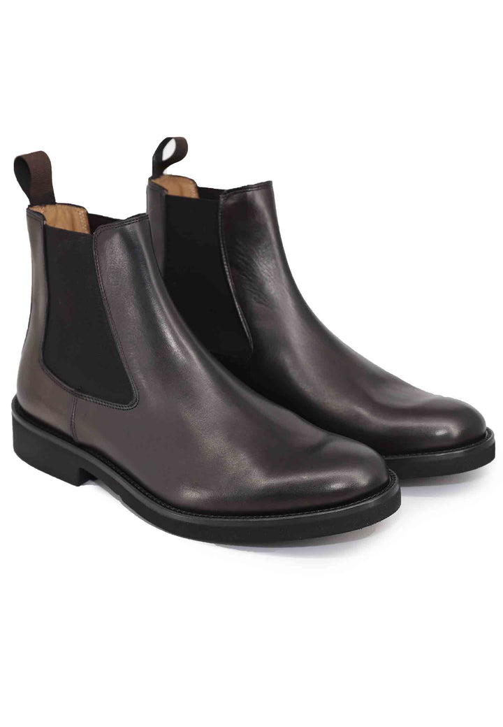 Spatarella Stivaletti chelsea boot uomo in pelle marrone con suola ultra leggera Promozione temporanea