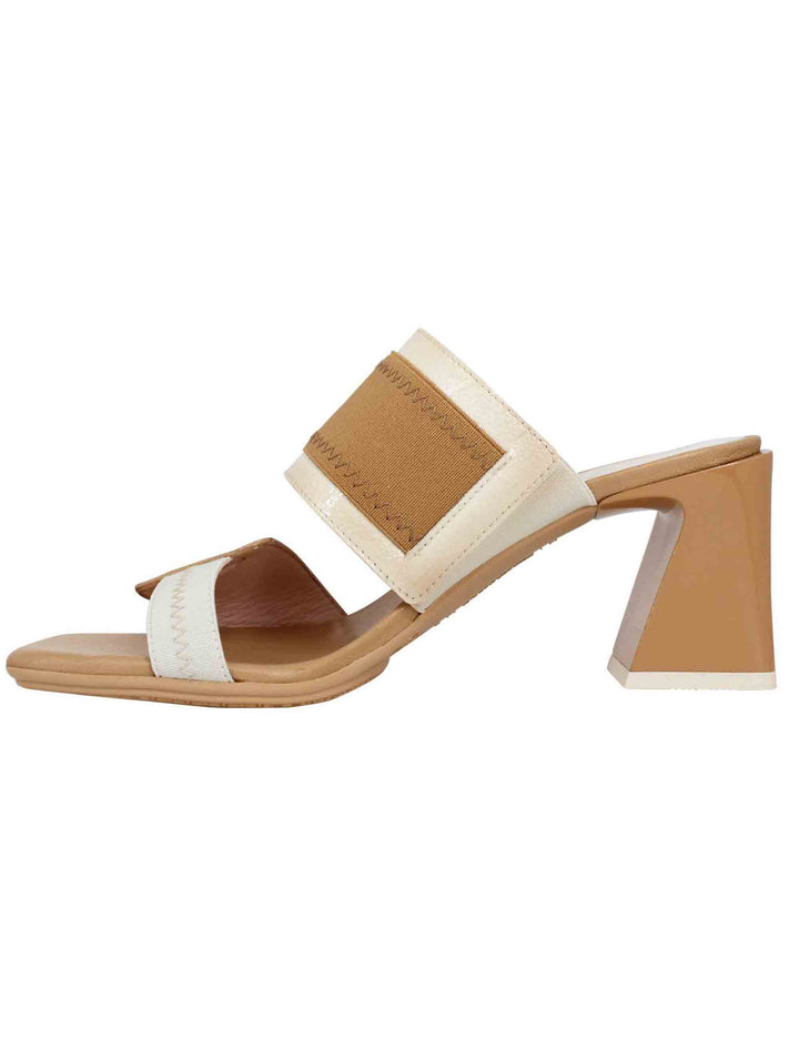 Spatarella Sandali donna in pelle cuoio a doppia fascia con fibbia laterale Esporta salva
