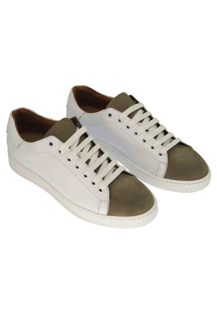Spatarella Sneakers uomo in pelle off white con fondo in gomma Spedizione Gratuita