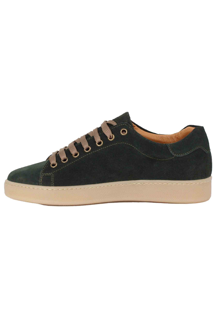Spatarella Sneakers uomo in camoscio verde con fondo in gomma Acquista Ora