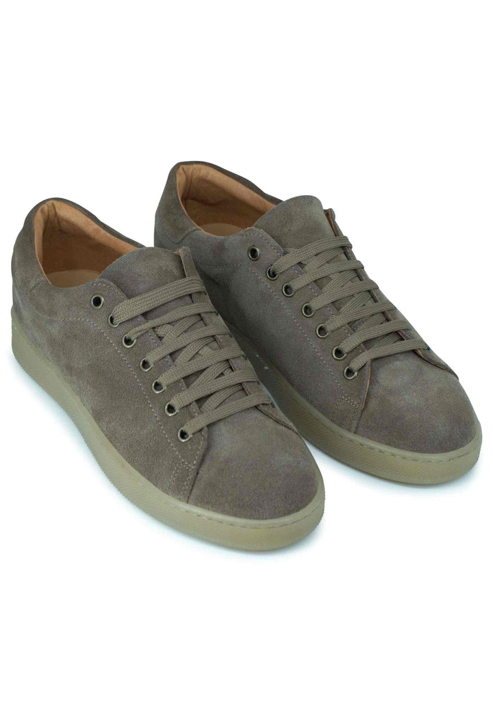 Spatarella Sneakers uomo in camoscio tortora con fondo gomma Consegna Veloce