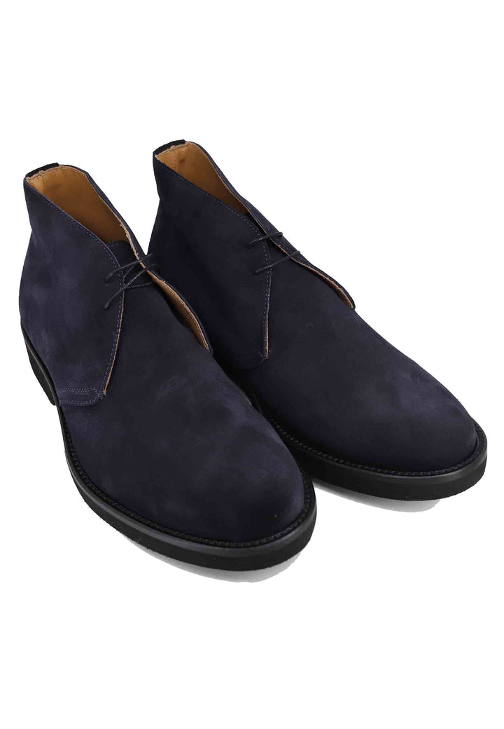 Spatarella Polacchine uomo in camoscio blu con suola in gomma ultra leggera Convenienza