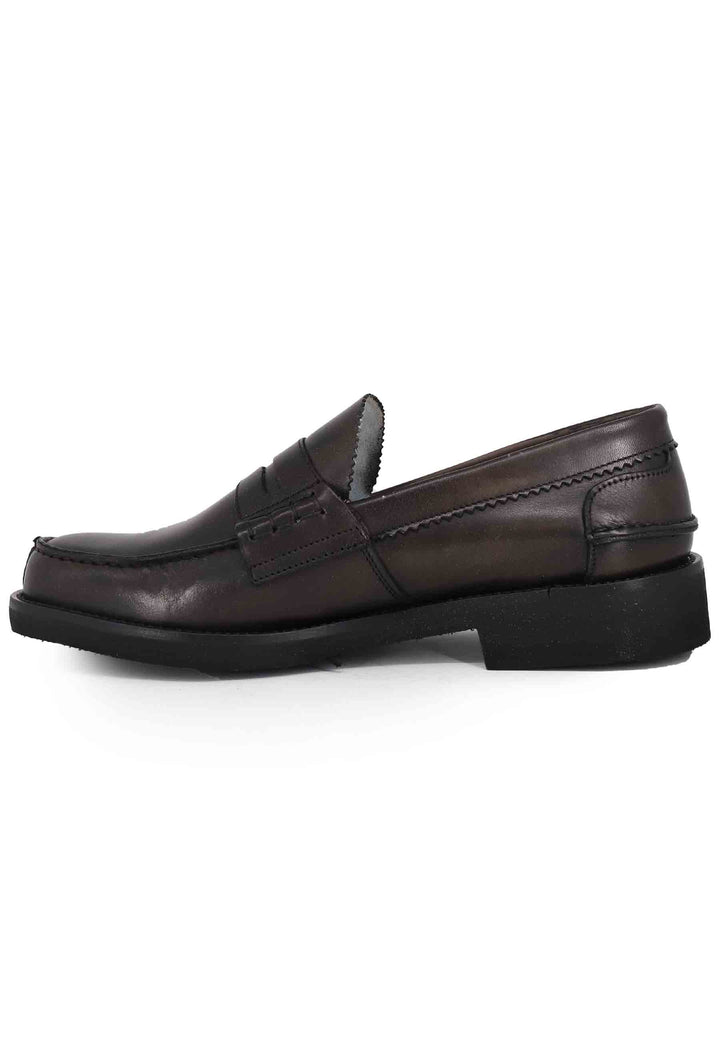 Spatarella Mocassini uomo in pelle testa di moro con suola in gomma extra light Offerta