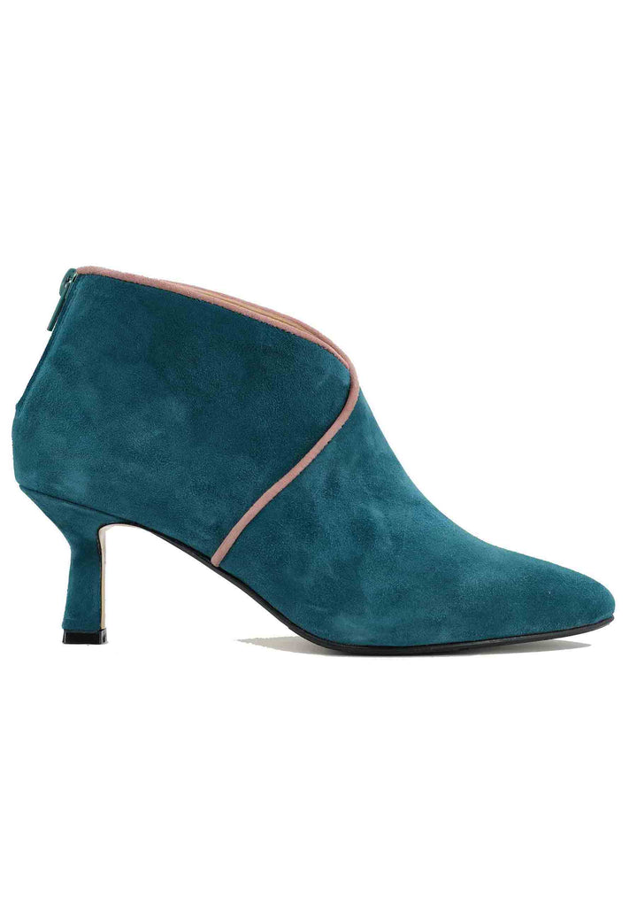 Spatarella Stivaletti TR1662/RT in camoscio blu oceano con zip posteriore