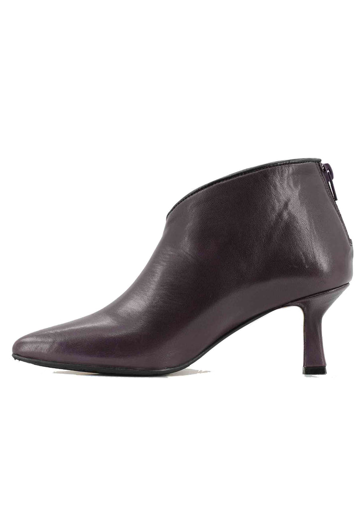 Spatarella Stivaletti TR1662/RT in pelle prugna con zip posteriore Nuova
