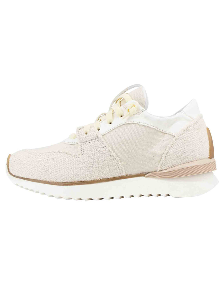 Spatarella Sneakers donna in pelle e tessuto beige Cyber Monday