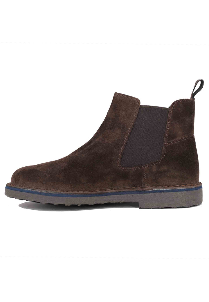 Spatarella Chelsea boot in camoscio testa di moro con suola in gomma Ritorno libero