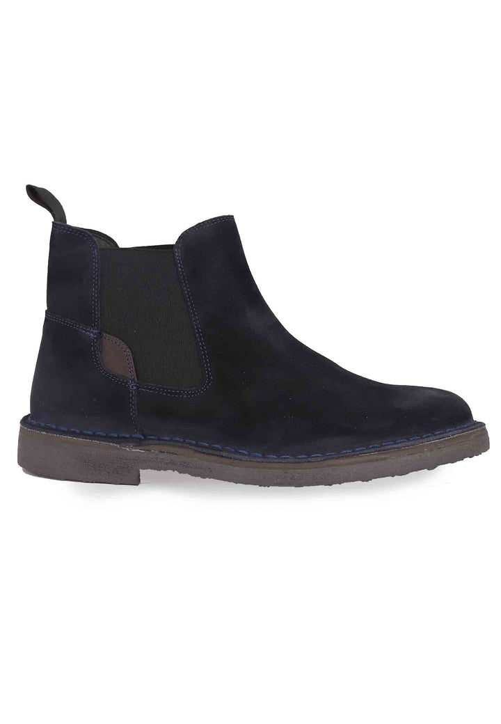 Spatarella Chelsea boot in camoscio blu con suola in gomma Rilascio limitato