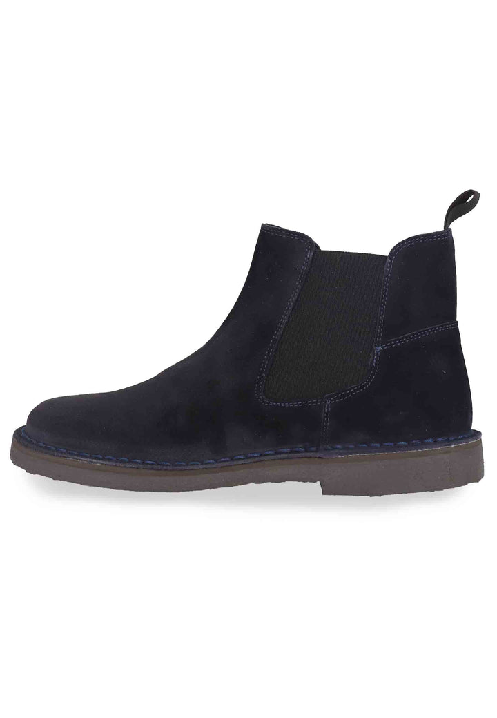 Spatarella Chelsea boot in camoscio blu con suola in gomma Rilascio limitato
