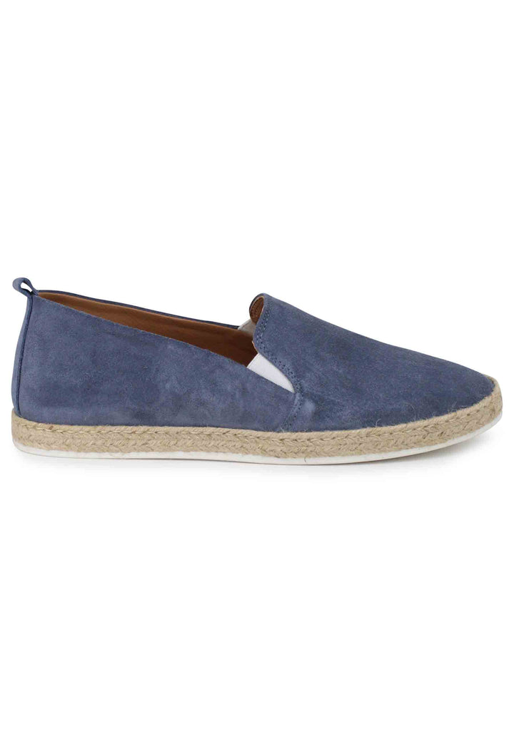 Spatarella Mocassini espadrillas uomo in camoscio blu Promozione temporanea