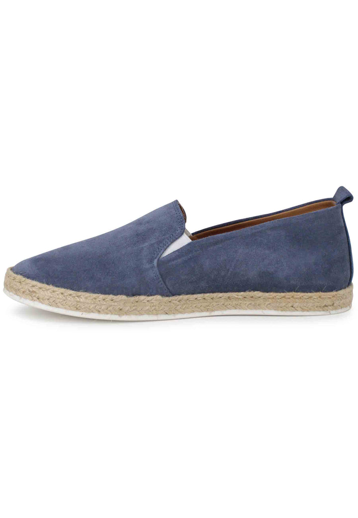 Spatarella Mocassini espadrillas uomo in camoscio blu Promozione temporanea