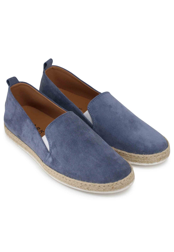Spatarella Mocassini espadrillas uomo in camoscio blu Promozione temporanea