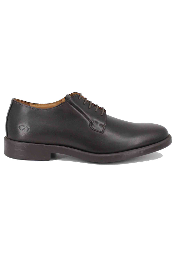 Spatarella Stringate uomo in pelle marrone con fondo gomma Fino al 60% di sconto