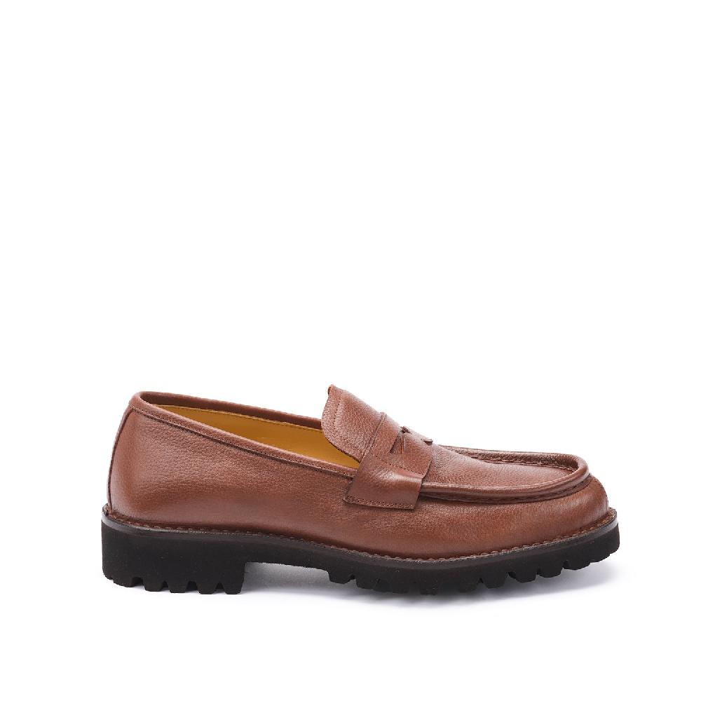 A.Testoni COURMAYEUR LOAFER GRAINED CALF Vendita