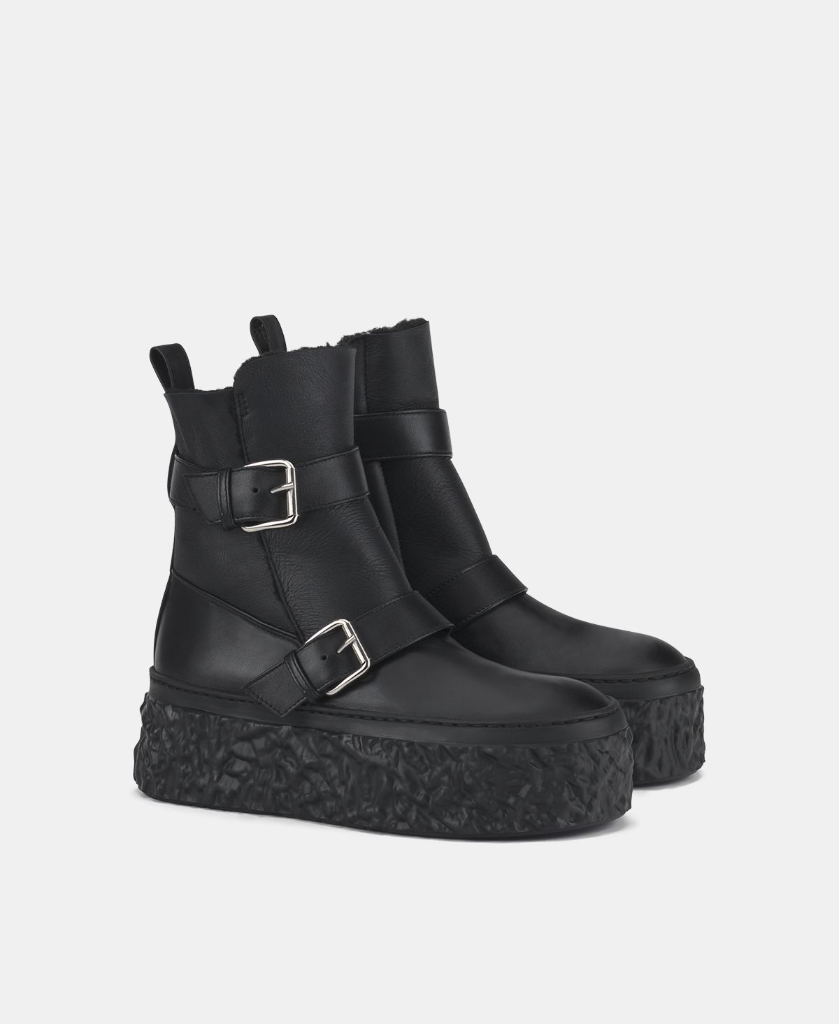 Agl Stivaletto con montone Nero Magma Biker In Saldo