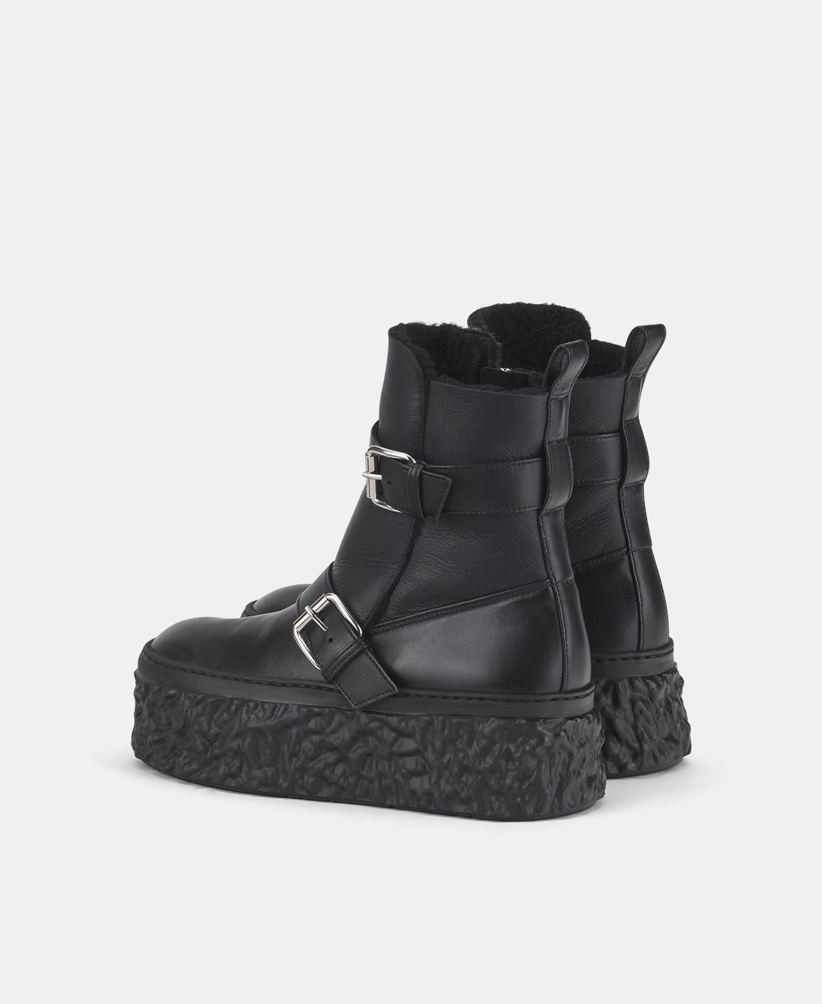 Agl Stivaletto con montone Nero Magma Biker In Saldo