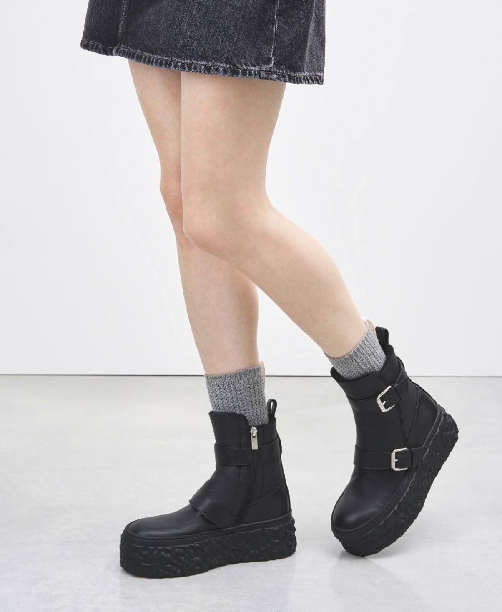 Agl Stivaletto con montone Nero Magma Biker In Saldo