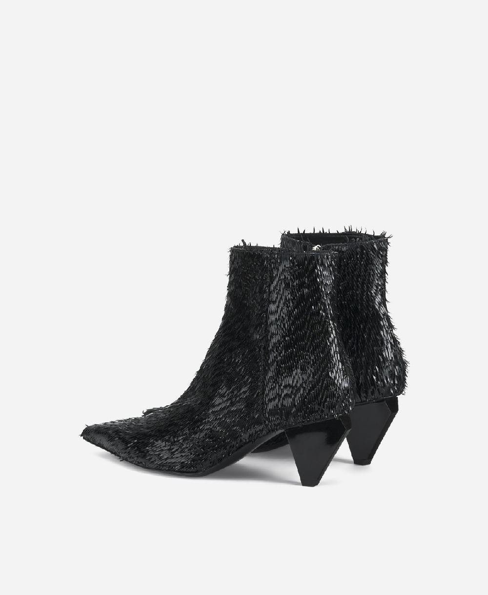 Agl Stivaletto in pelle Nero Knife Bootie Promozione Limitata