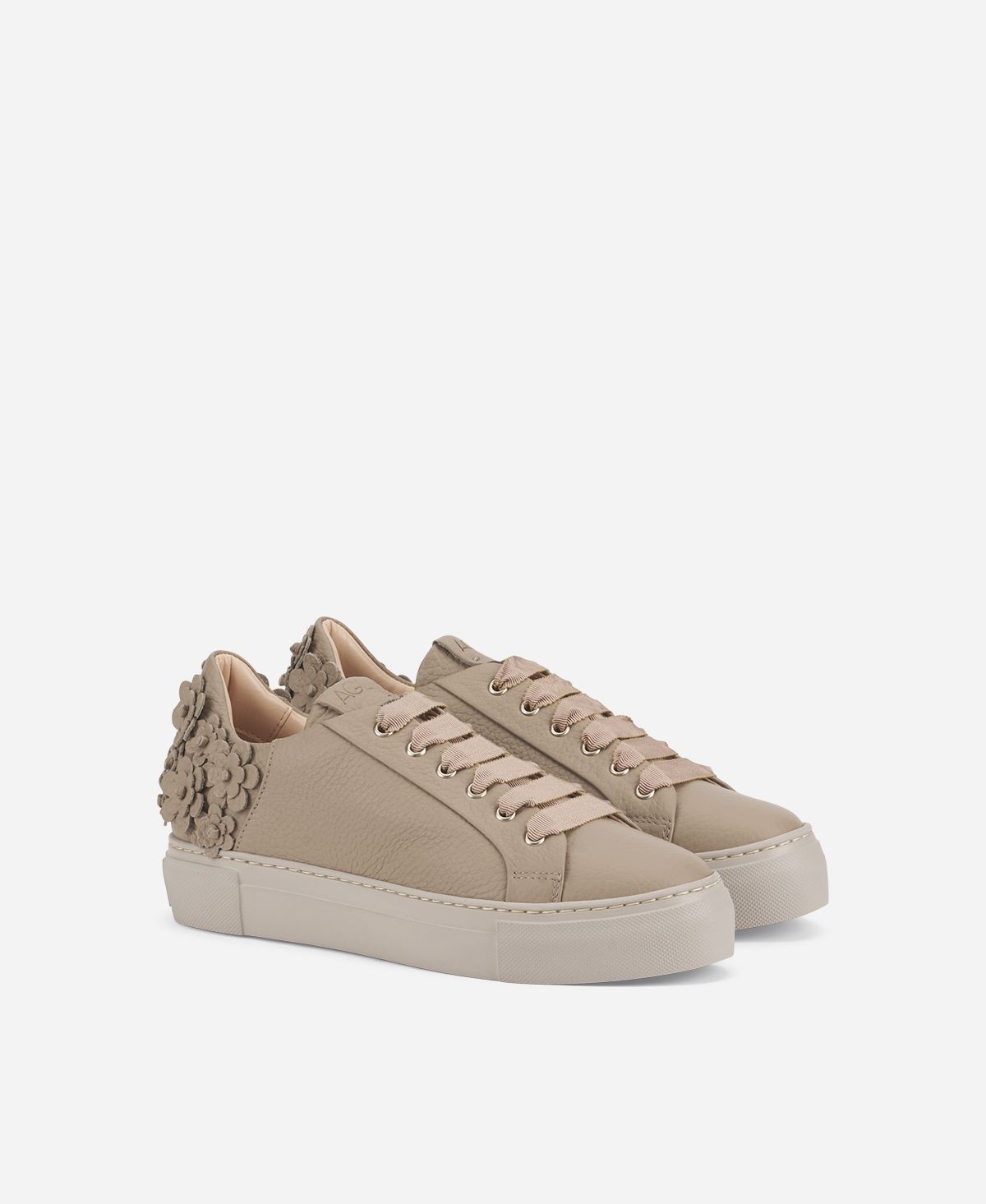 Agl Sneaker con fiori Tortora Eugenia Pezzi Unici