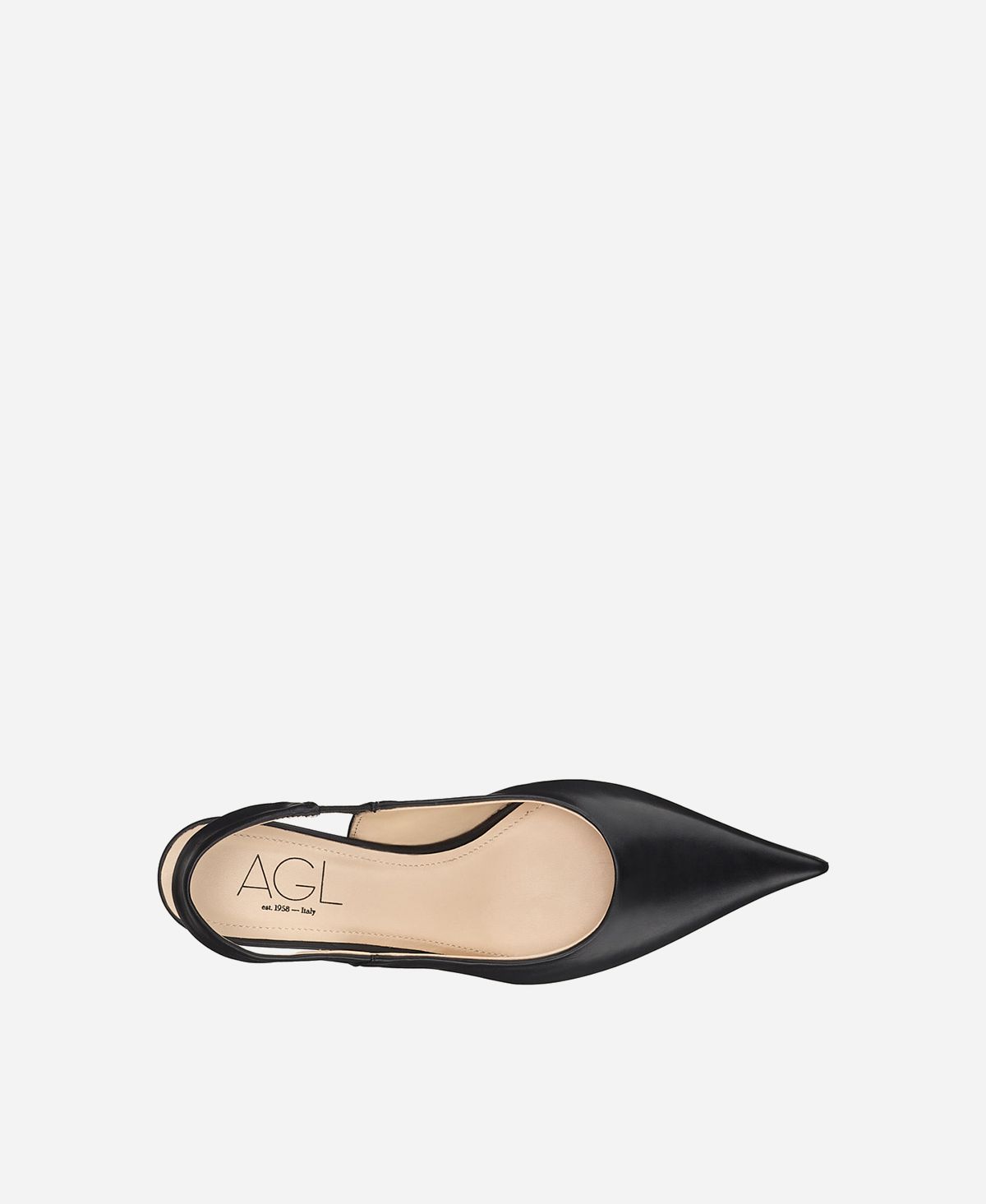 Agl Sling-back in pelle Nero Lenor Sling Affare Del Giorno
