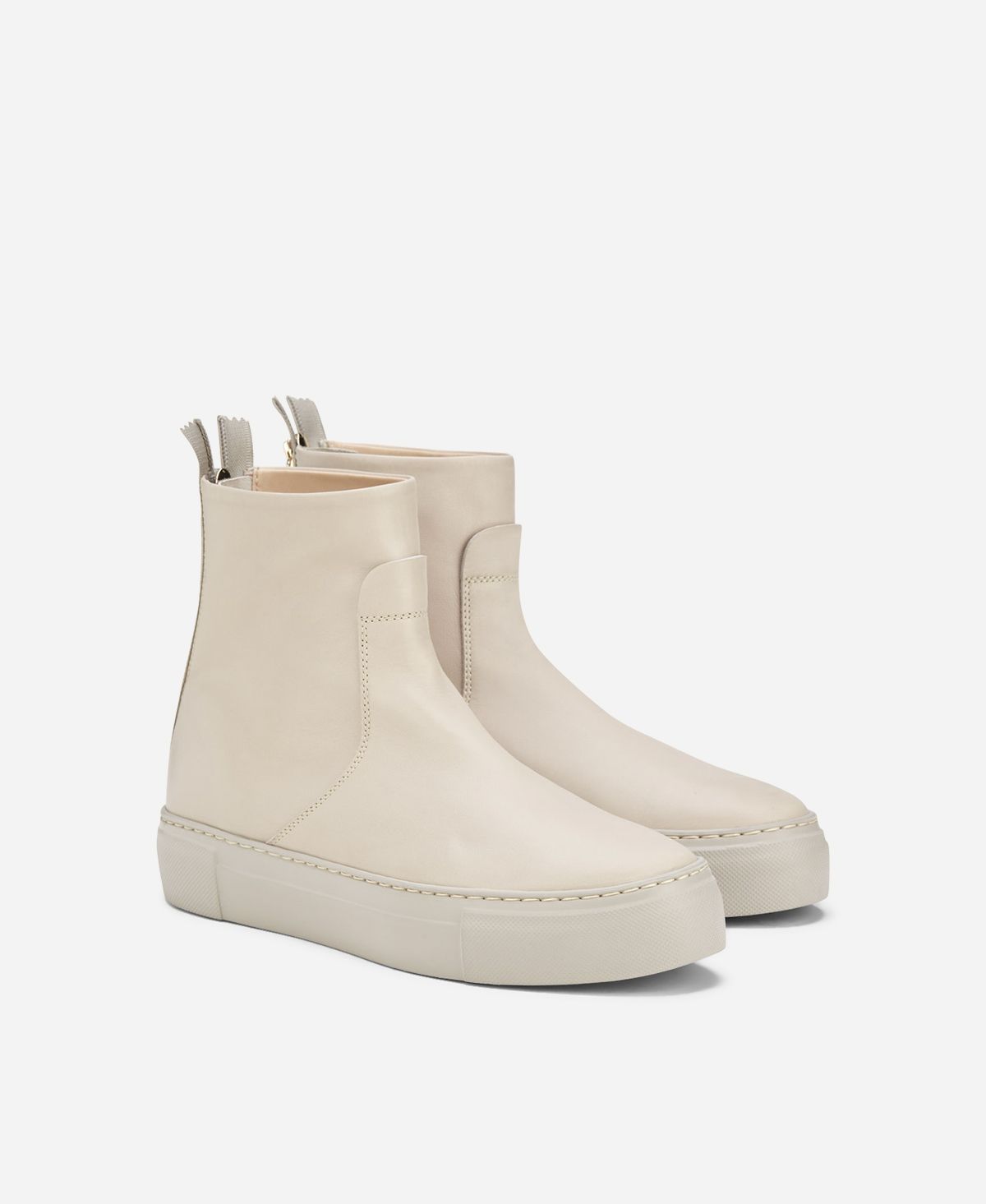 Agl Stivaletto sneaker in pelle Crema MEGHAN BOOTIE Offerta