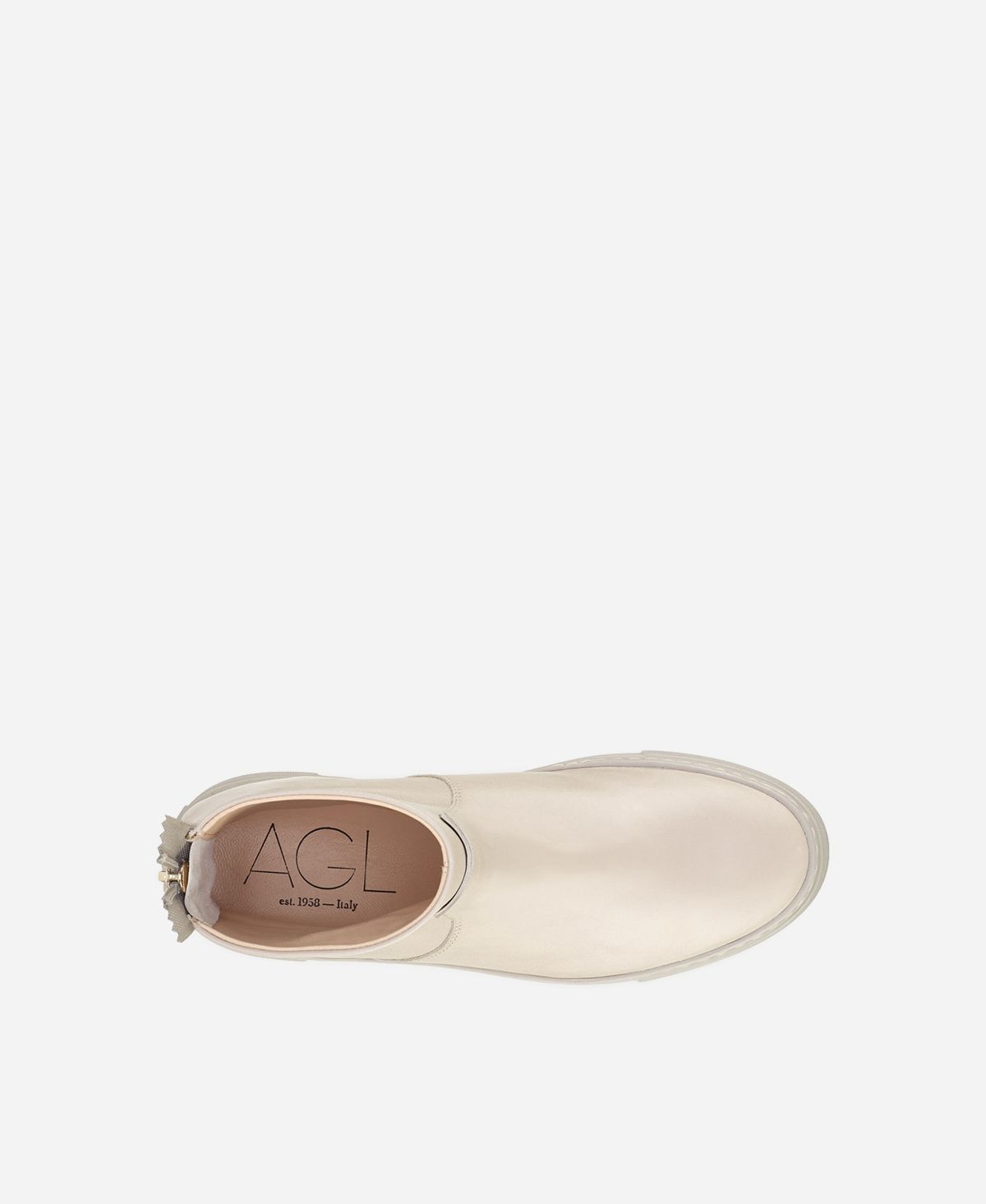 Agl Stivaletto sneaker in pelle Crema MEGHAN BOOTIE Offerta