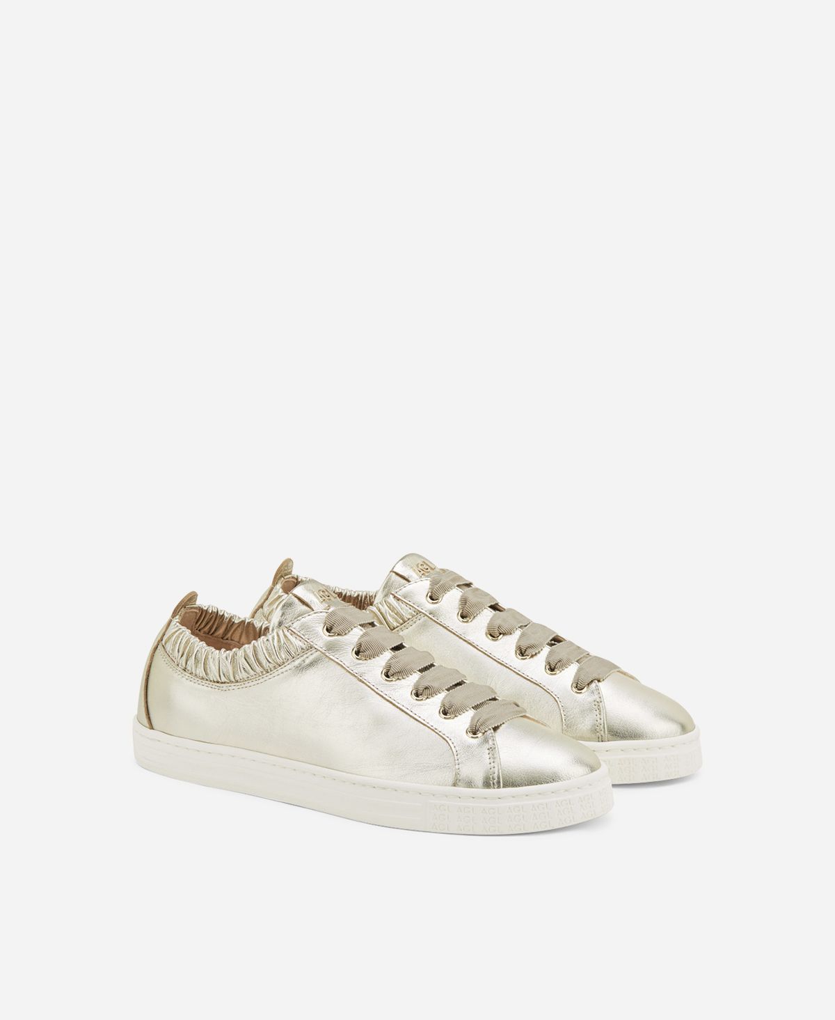 Agl Sneaker in pelle metallizzata Platino Suzie Soddisfazione Garantita