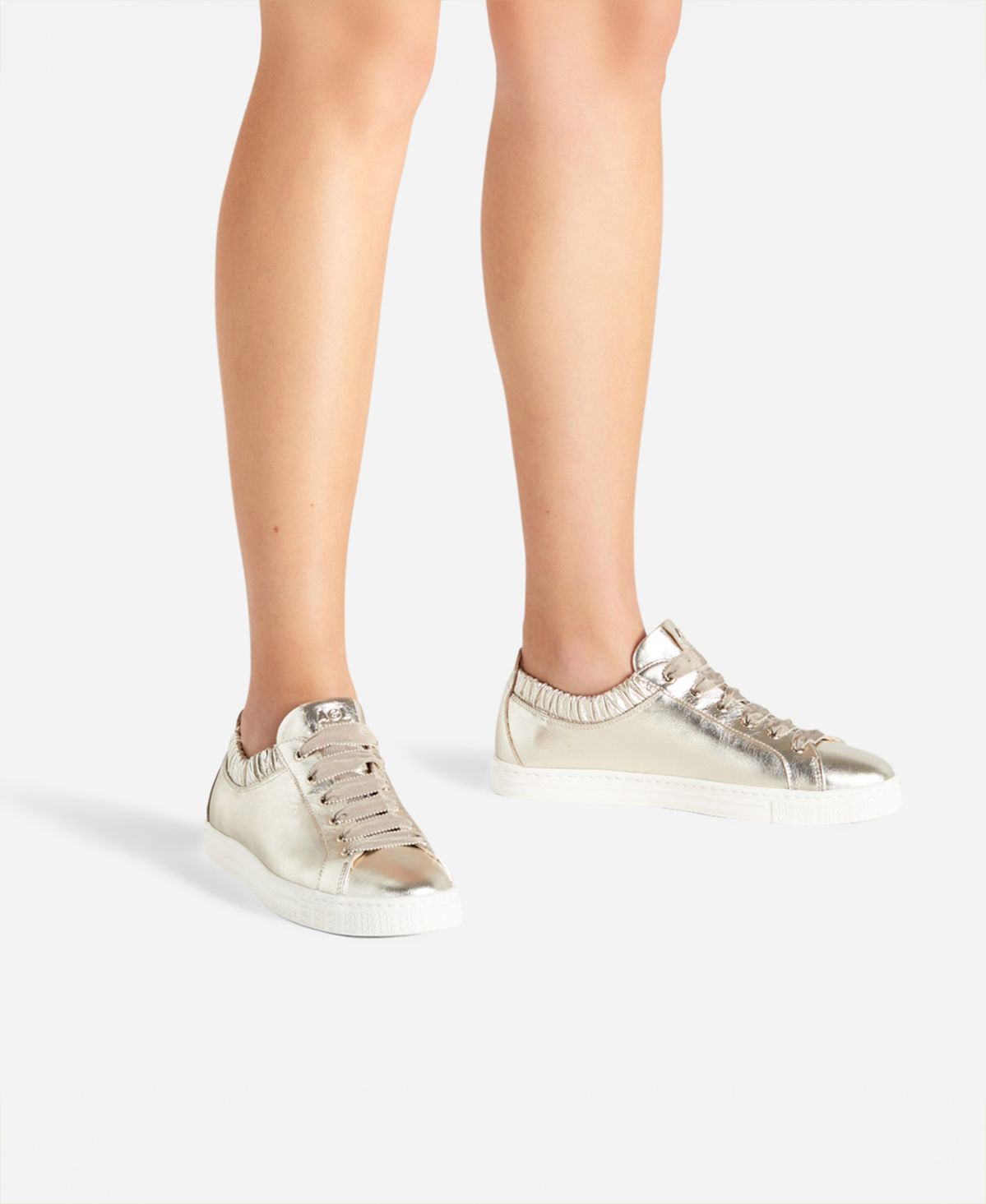 Agl Sneaker in pelle metallizzata Platino Suzie Soddisfazione Garantita