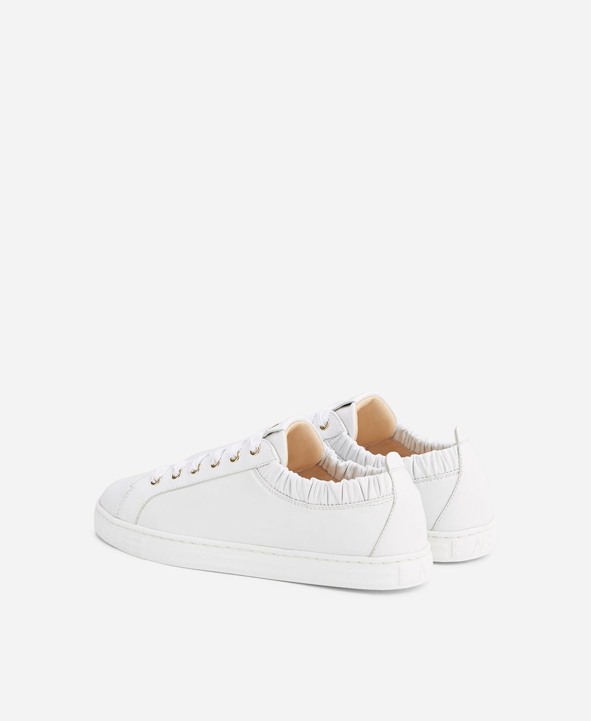 Agl Sneaker in pelle con elastico Bianco Suzie Negozi Online