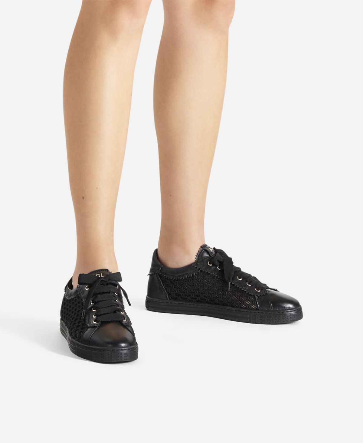Agl Sneaker con trama Nero Sade Plots Consegna Veloce