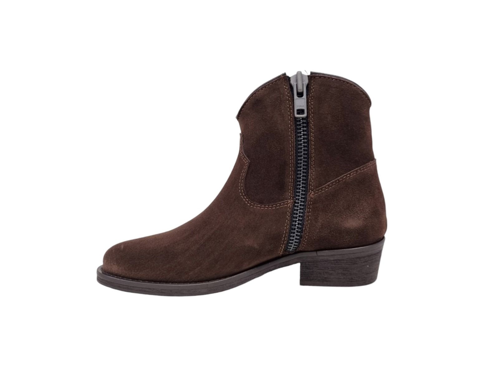 Via Roma 15 Tronchetto texano zip camoscio psyke 1476 - Via Roma 15 Saldi
